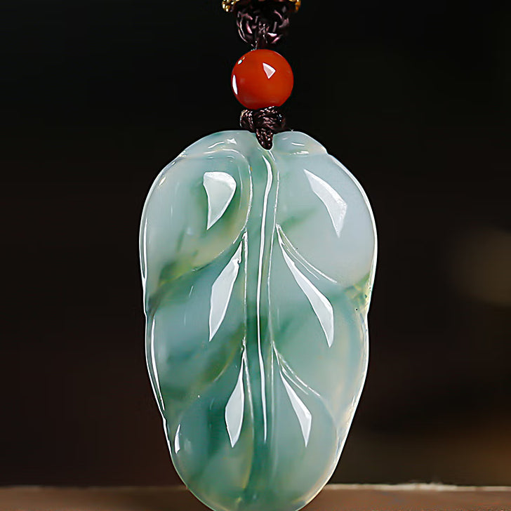 High Standard A-grade Jade Pendant Necklace with Floral Design and Certificate