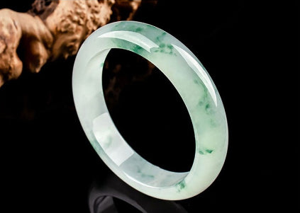 High Standard Jade Exquisite Floating-Flower and Icy Noodle Seed Bracelet Bangle - A Timeless Gift of Purity and Elegance