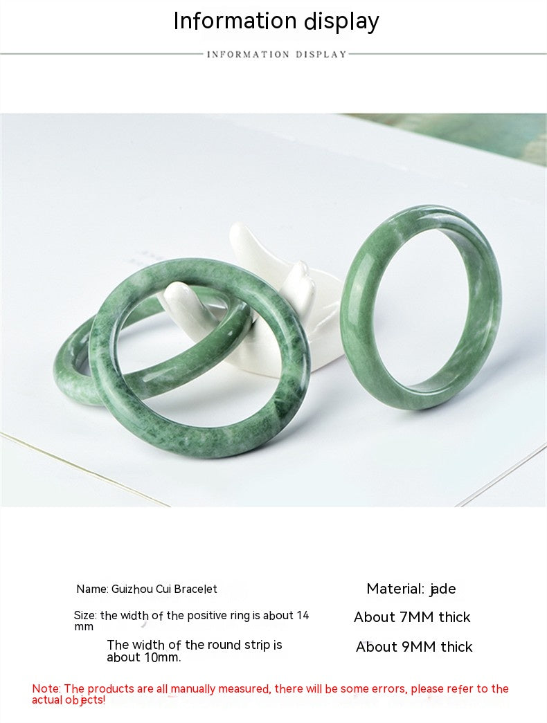 High Standard Huge Saving Natural A-grade Guizhou Jade Bracelet Bangle with Certificate - Perfect Gift for Girlfriend, Wife, and Mother