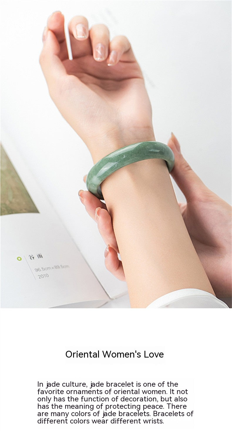 High Standard Huge Saving Natural A-grade Guizhou Jade Bracelet Bangle with Certificate - Perfect Gift for Girlfriend, Wife, and Mother